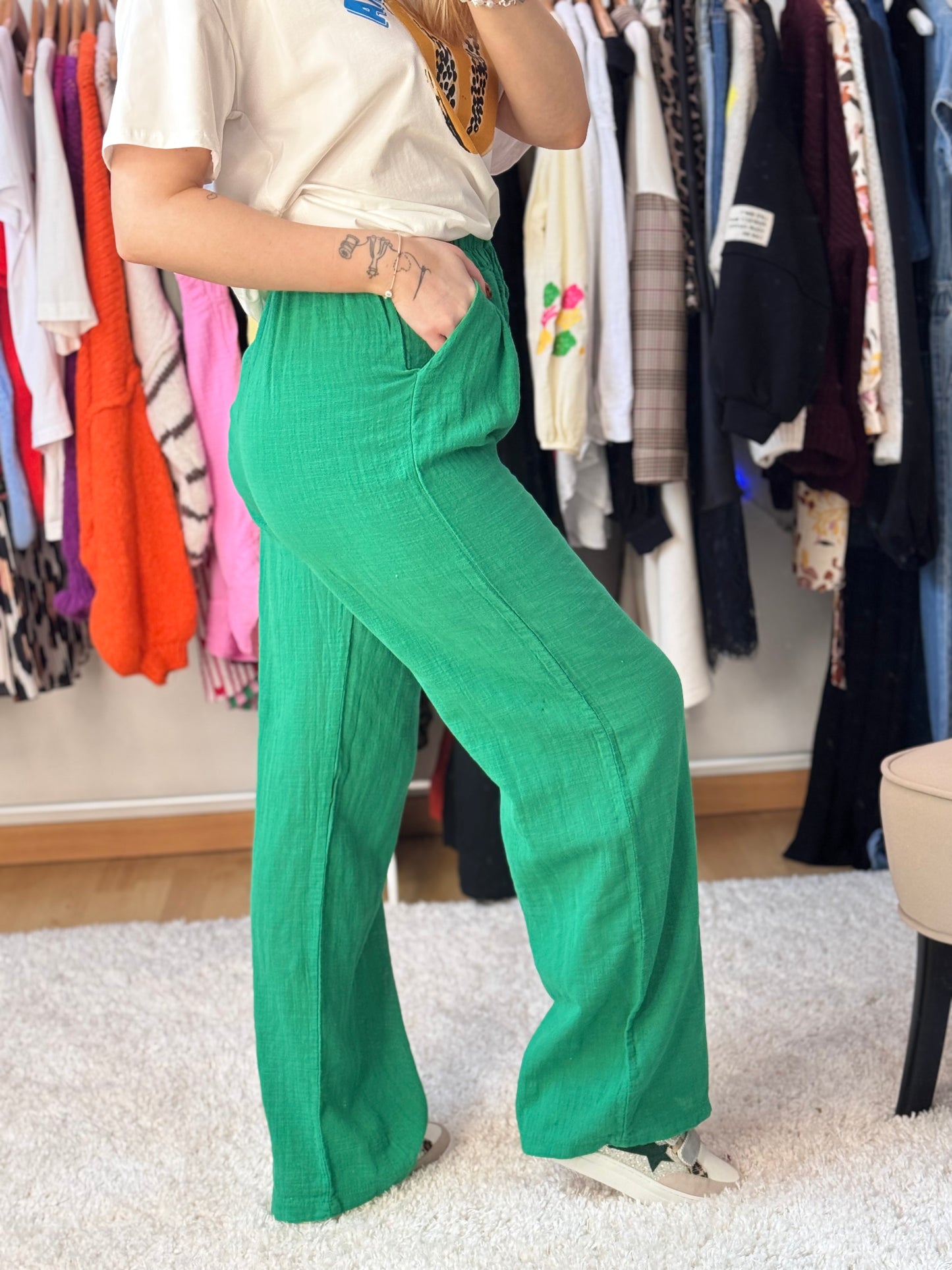Pantalon Mélina - Vert