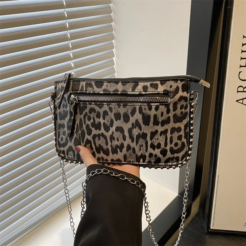 Sac Marion - Leopard gris