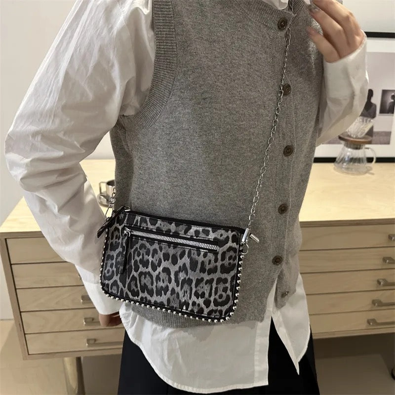 Sac Marion - Leopard gris
