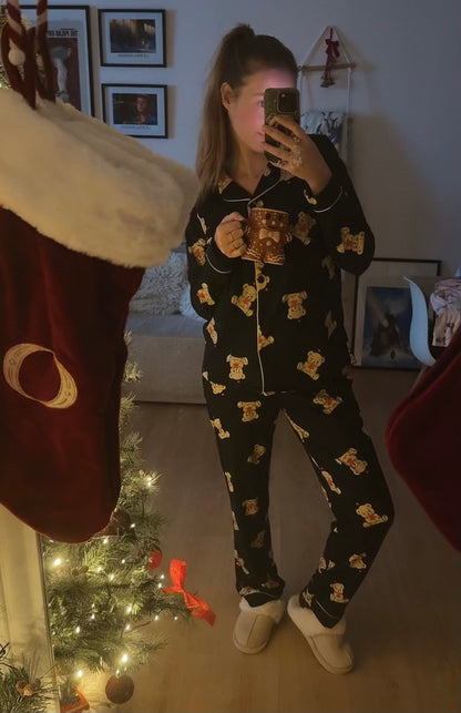 Pyjama Teddy bear - Noir