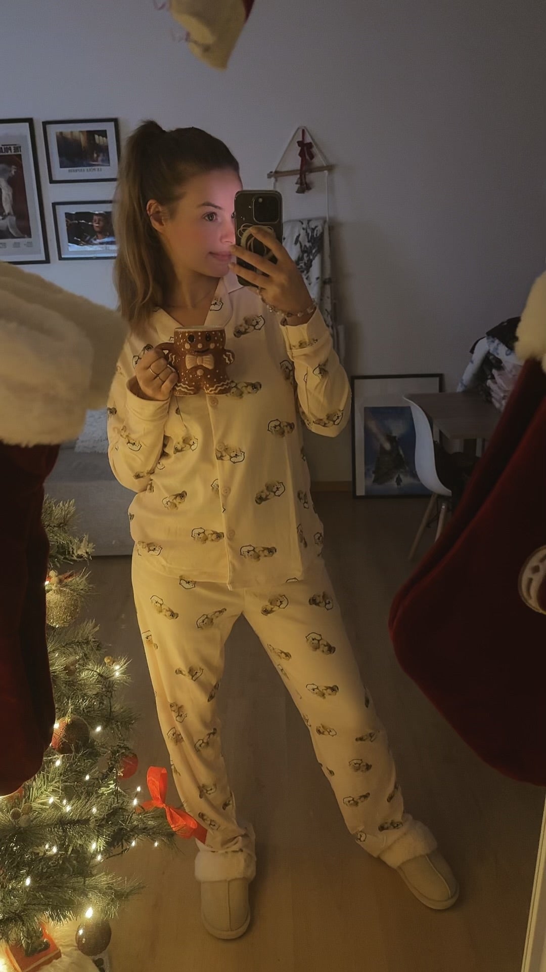 Pyjama Teddy bear - Rose