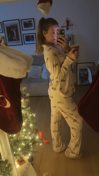 Pyjama Teddy bear - Rose