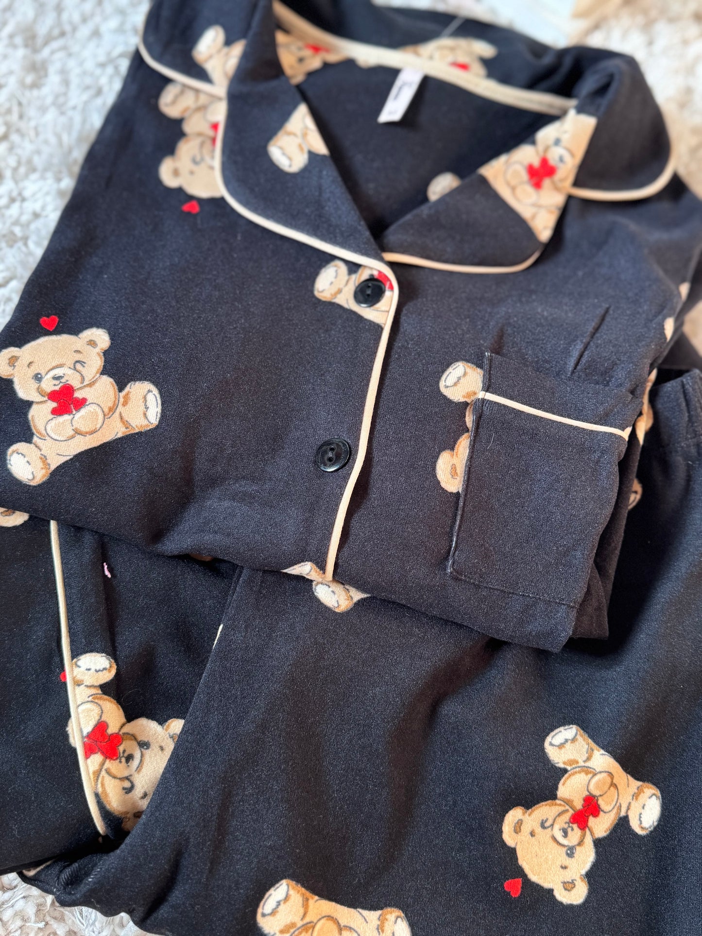 Pyjama Teddy bear - Noir