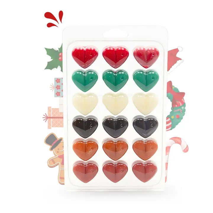 Coffret de 18 fondants parfumés en forme de coeur