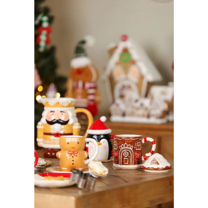 Mug en céramique Maison de pain d'épices foncée