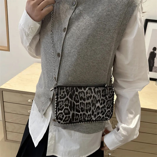 Sac Marion - Leopard gris