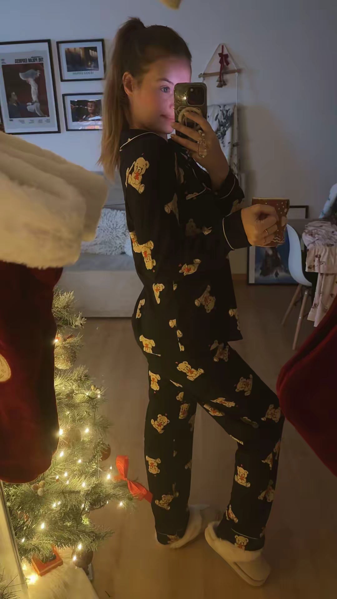 Pyjama Teddy bear - Noir